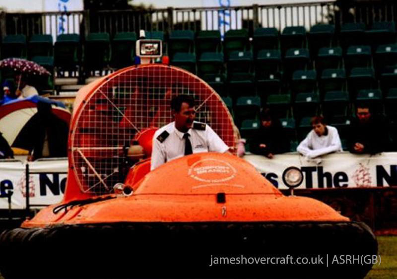 Association of Search and Rescue Hovercraft (Great Britain) - Giving a demonstration at HMS Sultan summer show (submitted by Paul Hiseman).